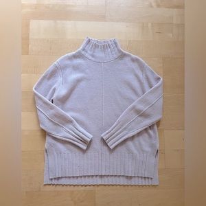 Reiss “Gloria” Wool & Cashmere Blend Roll Neck Pullover Sweater in Blush Pink